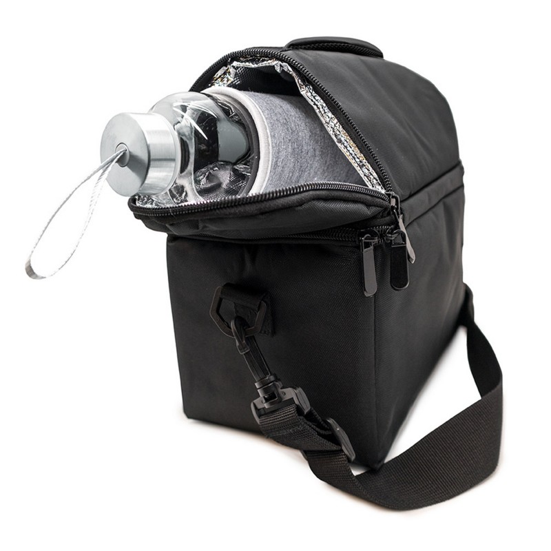 nerthus kitchenware Bolsa Porta Alimentos Con Doble Piso color Negro Rebajas top