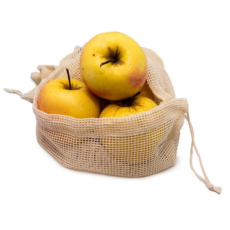nerthus kitchenware Set de bolsas de rejilla 100% algodón orgánico Último día