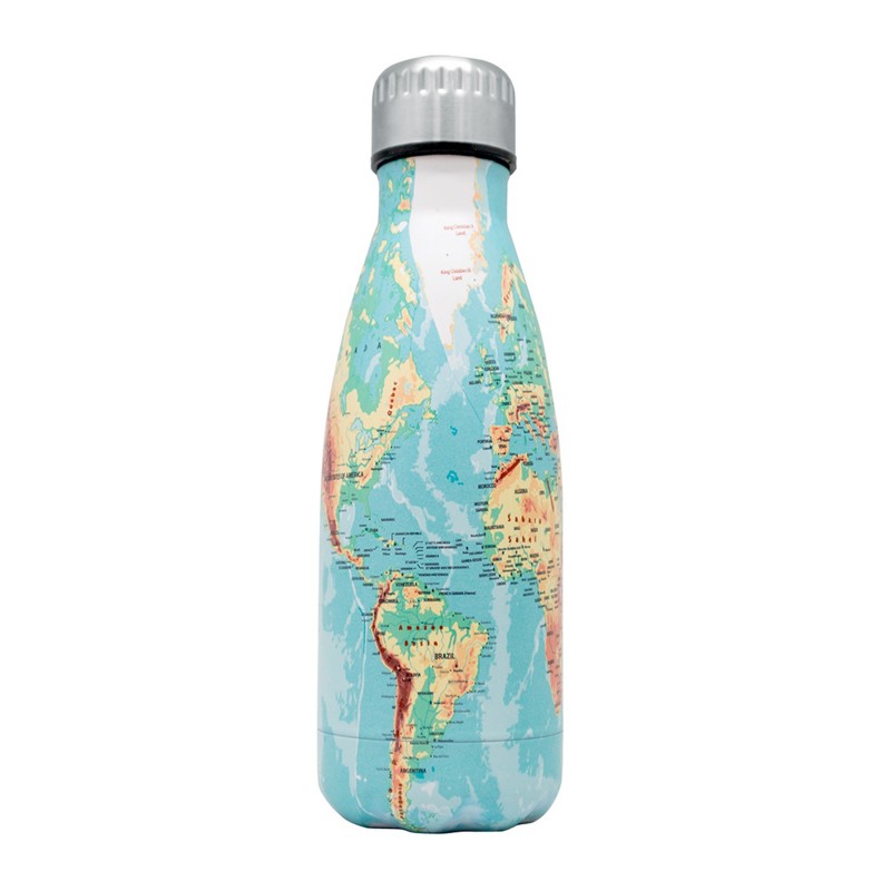 nerthus kitchenware Botella Mapamundi 350ml doble pared