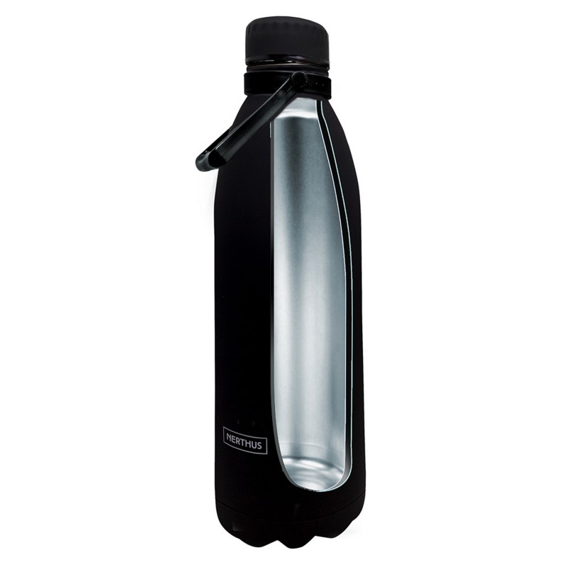 nerthus kitchenware Botellas de Doble Pared de Acero inoxidable - 1500 ml Negro Envío internacional gratuito