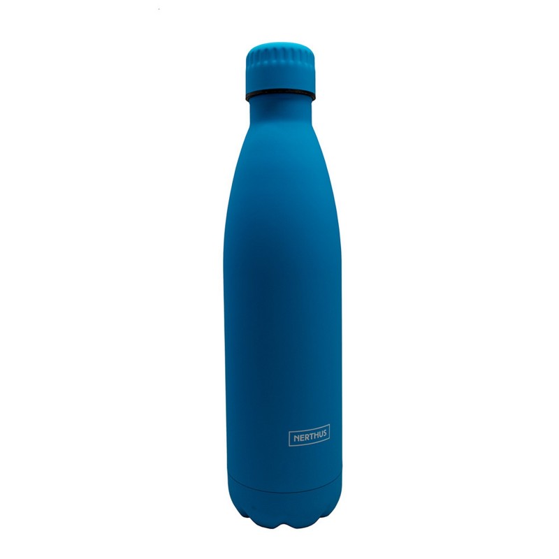nerthus kitchenware Botellas de Doble Pared de Acero inoxidable - 750 ml Azul