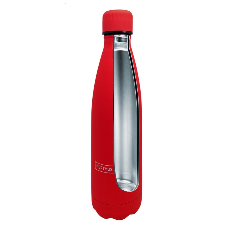 nerthus kitchenware Botellas de Doble Pared de Acero inoxidable - 750 ml Rojo Grandes ahorros