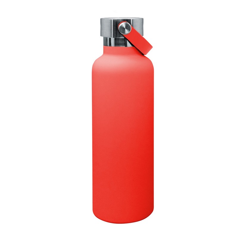 nerthus kitchenware Botellas Sport con Asa de Doble Pared Acero Inoxidable Coral 750 ml