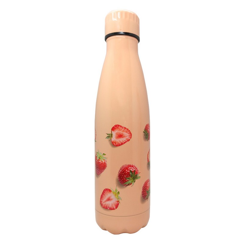 nerthus kitchenware Botellas Doble Pared Acero Inoxidable Fresas 500 ml