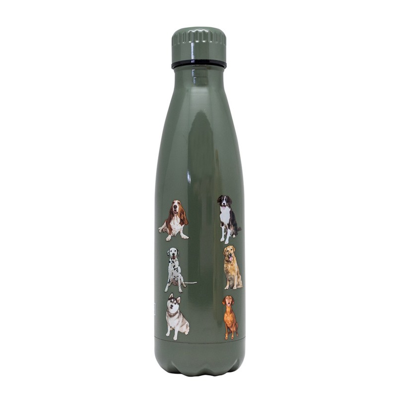 nerthus kitchenware Botella Perros VERDE 500ml doble pared Envío gratis
