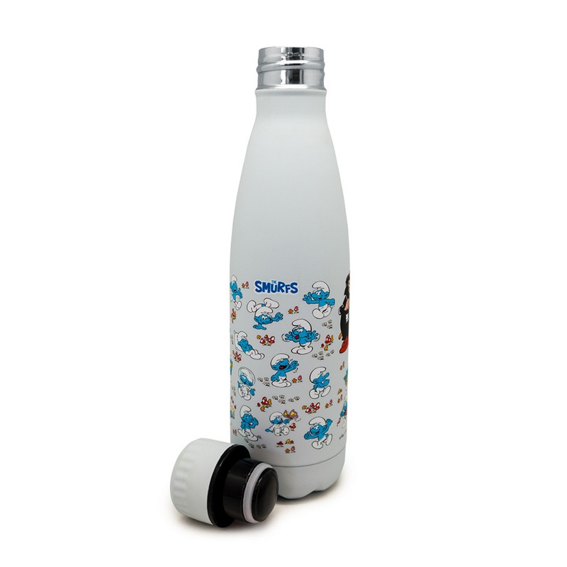 nerthus kitchenware Botella Pitufos BLANCA 500ml doble pared Últimos 3 días