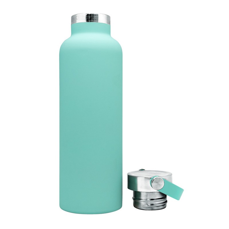 nerthus kitchenware Botellas Sport con Asa de Doble Pared Acero Inoxidable Turquesa 750 ml Oferta especial de fábrica