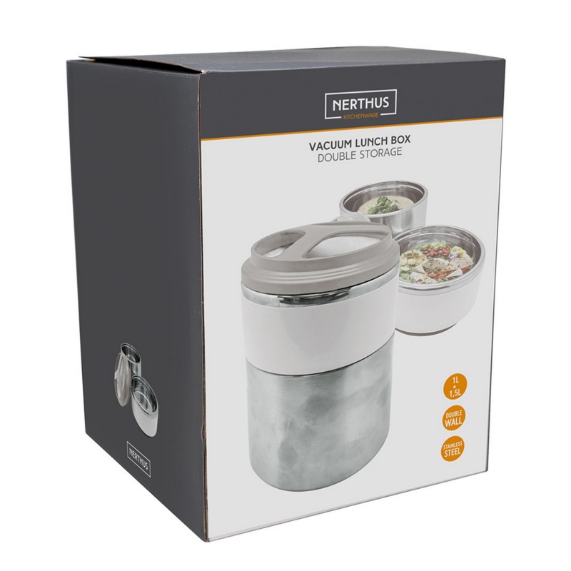 nerthus kitchenware Termo de Sólidos de Doble Pared de Acero Inoxidable 1 5 Litro Promoción trimestral