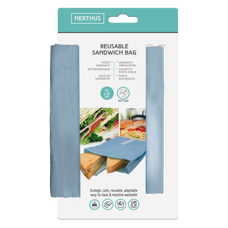 nerthus kitchenware Porta sandwich xl azul Ahorra y exporta