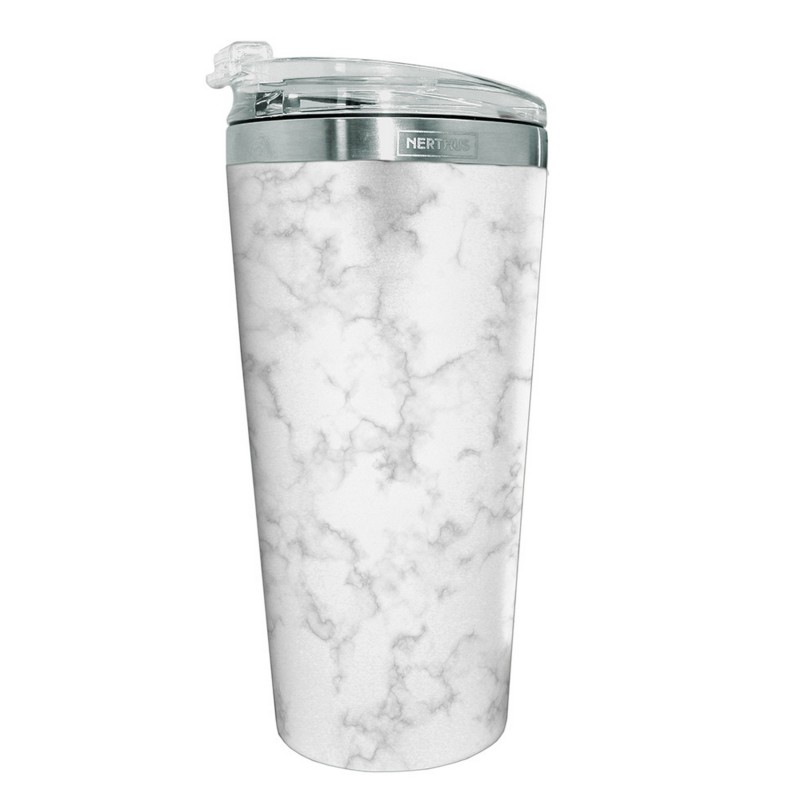 nerthus kitchenware Termo Café Doble Pared - Marmol Blanco