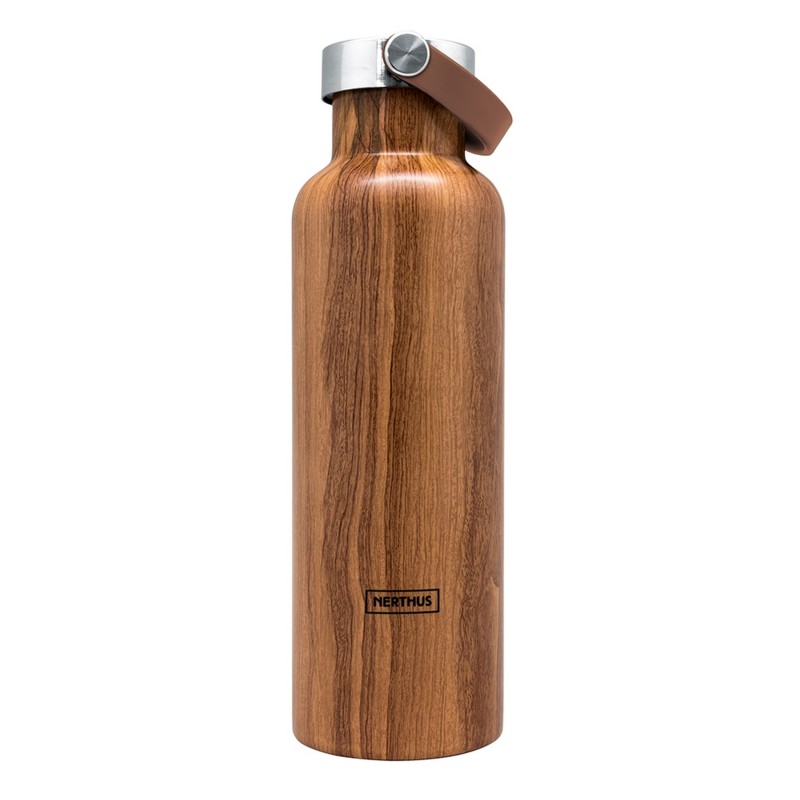 nerthus kitchenware Botella Sport madera 750ml doble pared