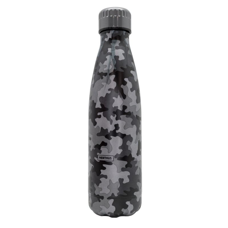 nerthus kitchenware Botella doble pared camuflaje negro