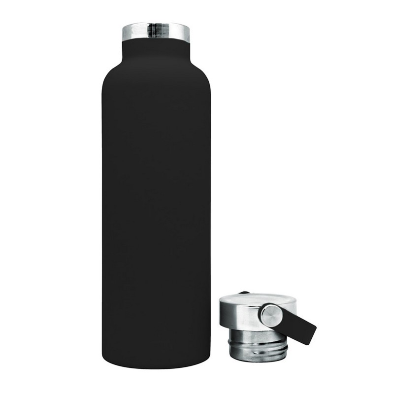 nerthus kitchenware Botellas Sport con Asa de Doble Pared Acero Inoxidable Negro 750 ml Outlet online