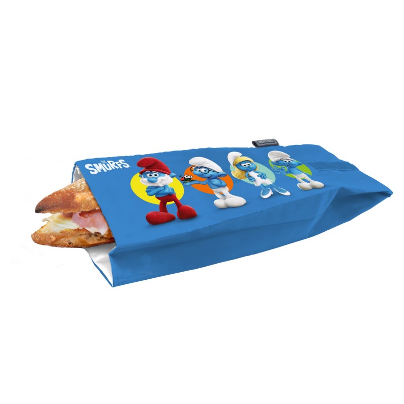 nerthus kitchenware Bolsa para Bocadillo Reutilizable Pitufos 3D Tienda
