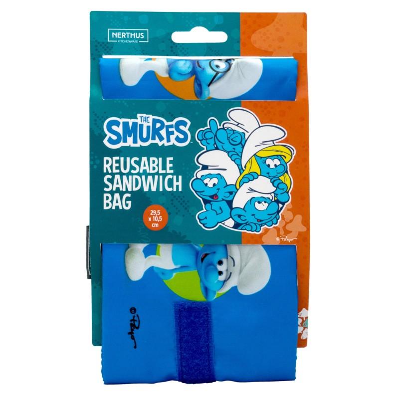 nerthus kitchenware Bolsa para Bocadillo Reutilizable Pitufos 3D Tienda