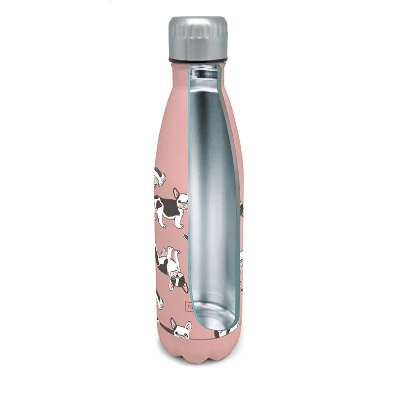 nerthus kitchenware Botella de doble pared de acero inoxidable - 500 ml Perros Oferta especial