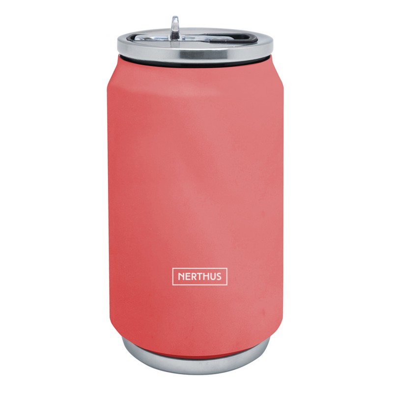 nerthus kitchenware Lata isotérmica color CORAL 330ml doble pared