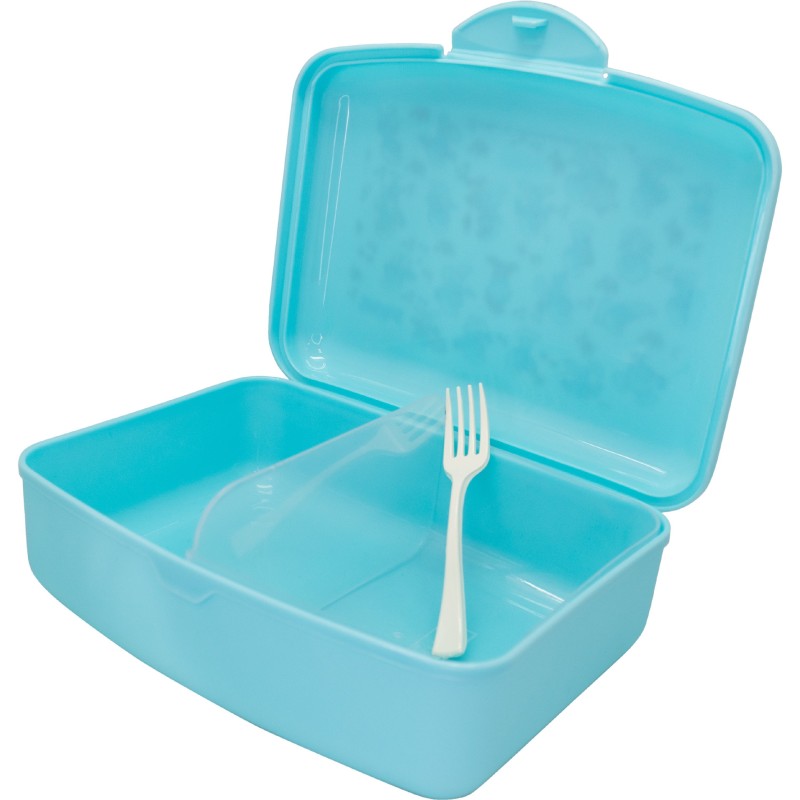 nerthus kitchenware Fiambrera Infantil y contenedor con tenedor incluido Pitufos
