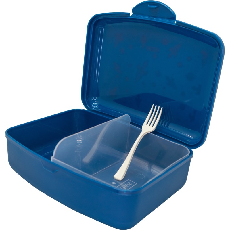 nerthus kitchenware Fiambrera Infantil y contenedor con tenedor incluido Espacial