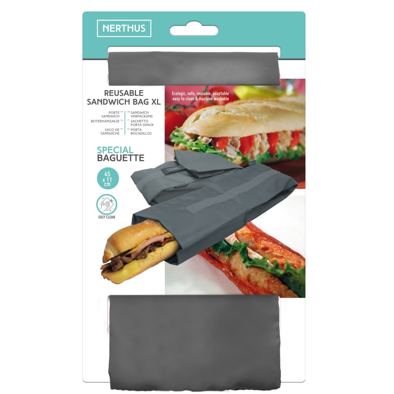 nerthus kitchenware Porta bocadillo baguette gris En línea