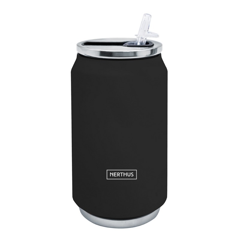 nerthus kitchenware Lata isotérmica color NEGRO 330ml doble pared Gran oferta