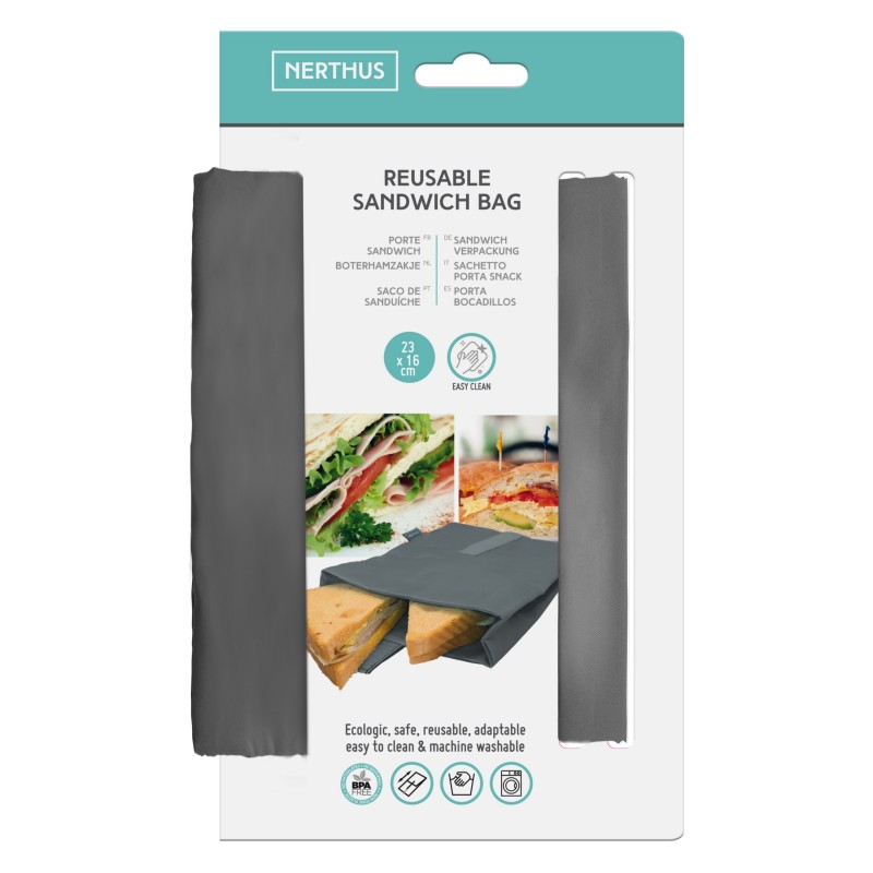 nerthus kitchenware Porta sandwich xl gris Los más vendidos