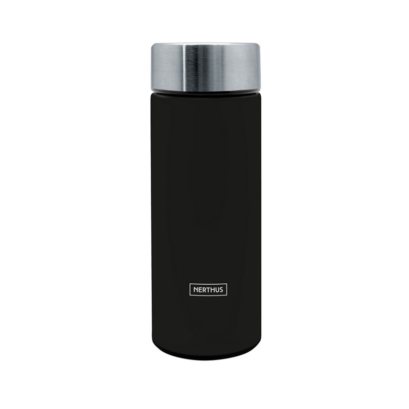 nerthus kitchenware Termo té DOBLE PARED acero 300 ml NEGRO Tienda