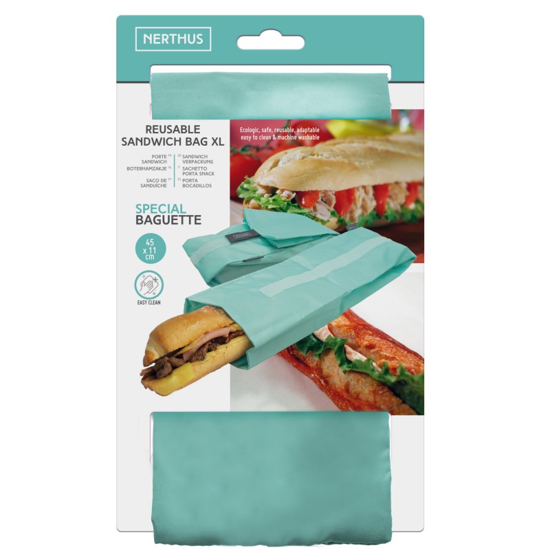 nerthus kitchenware Porta bocadillo baguette turquesa Rebajas online