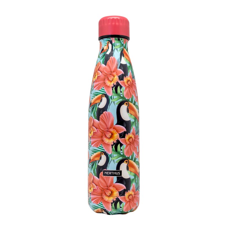 nerthus kitchenware Botella Tucanes ROJA 500ml doble pared Oferta especial