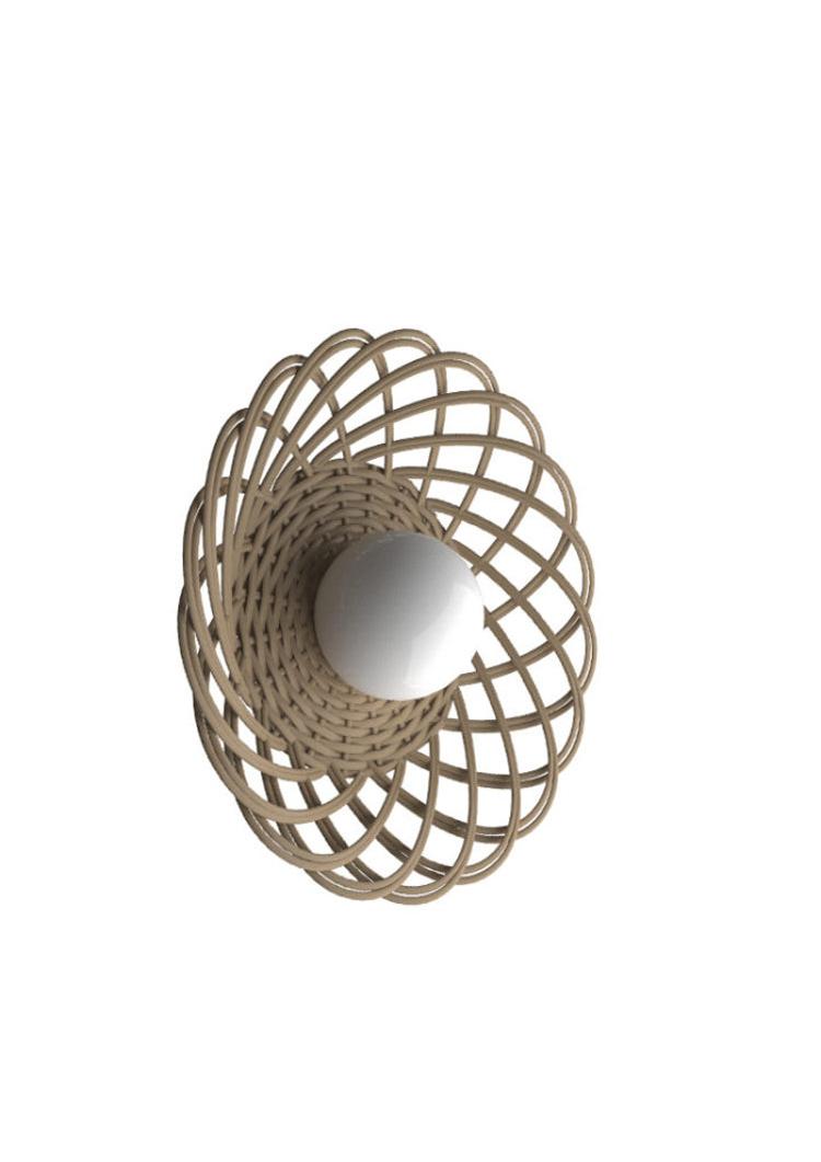 pujol iluminación MIA-03-50Aplique fibras naturales Ø500 LED E27