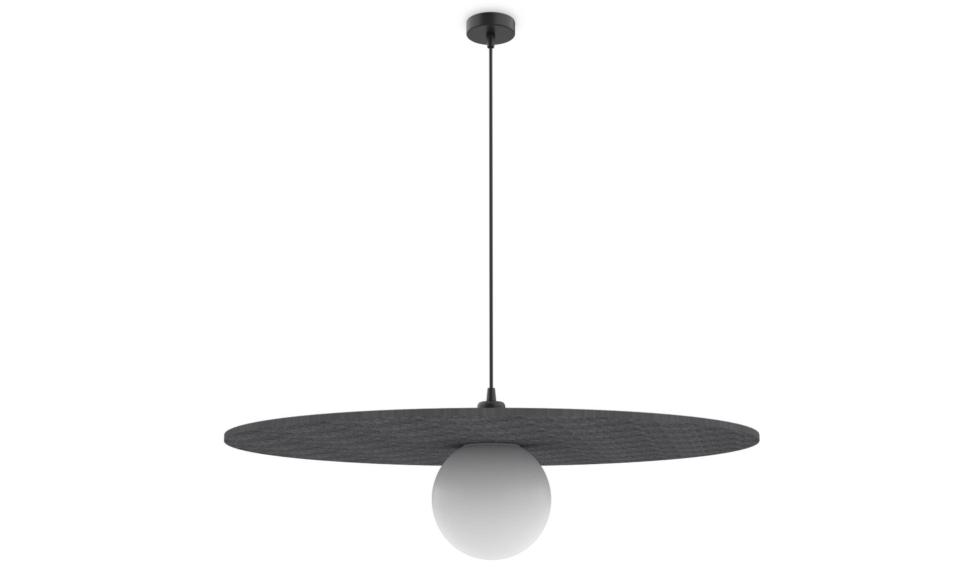 pujol iluminación C-233/80Colgante acustic Ø800 y bola Ø150