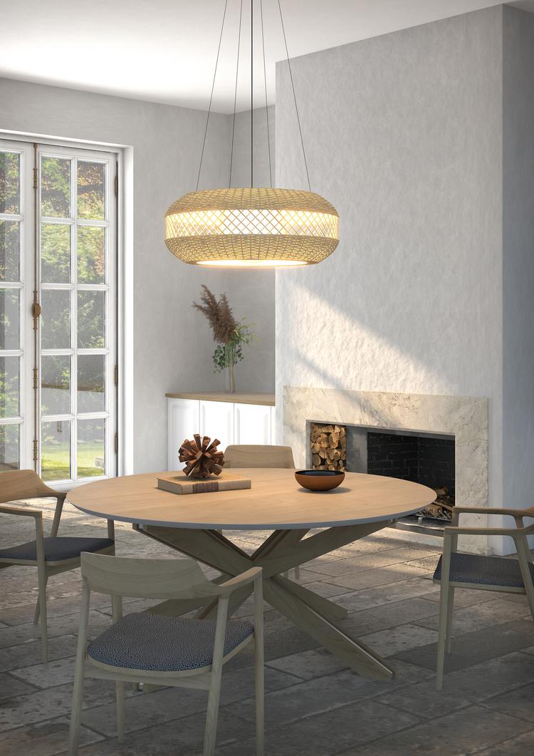pujol iluminación MIC-01-120Colgante fibras naturales Ø1200 LED E27 Oferta especial de fábrica