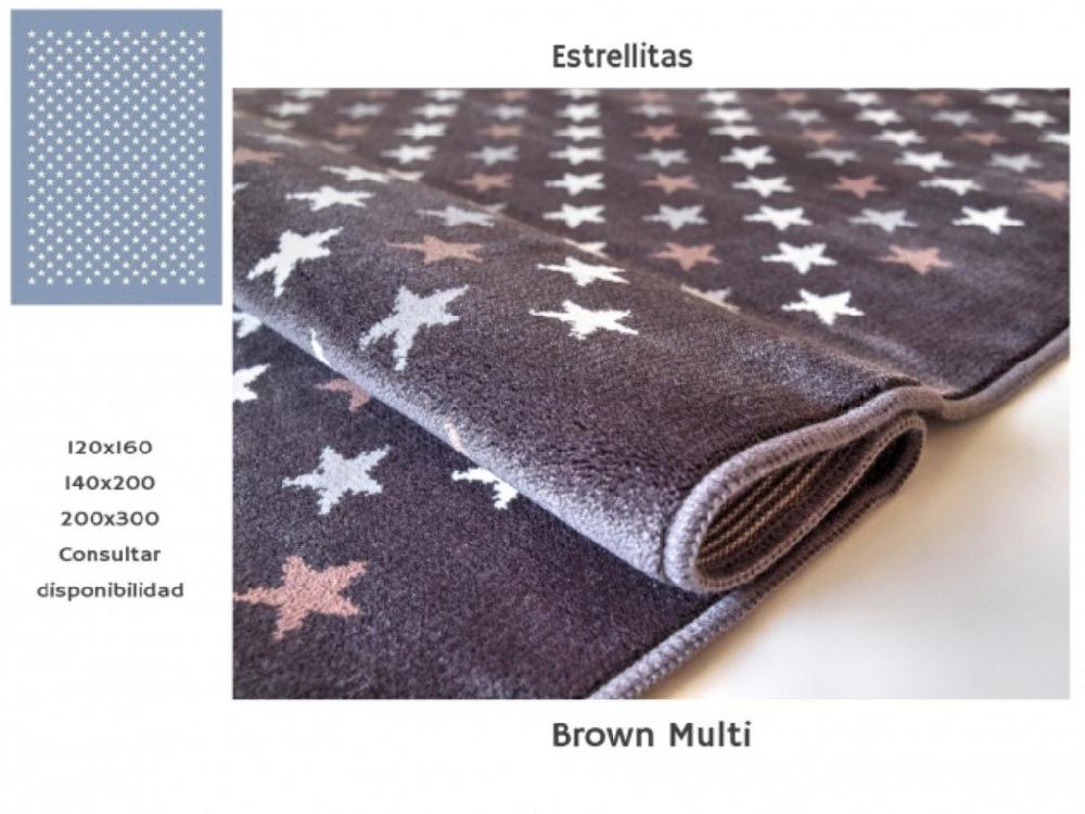 sualsa Alfombra acrílica diseño infantil colorido atractivo. ESTRELLAS Última moda