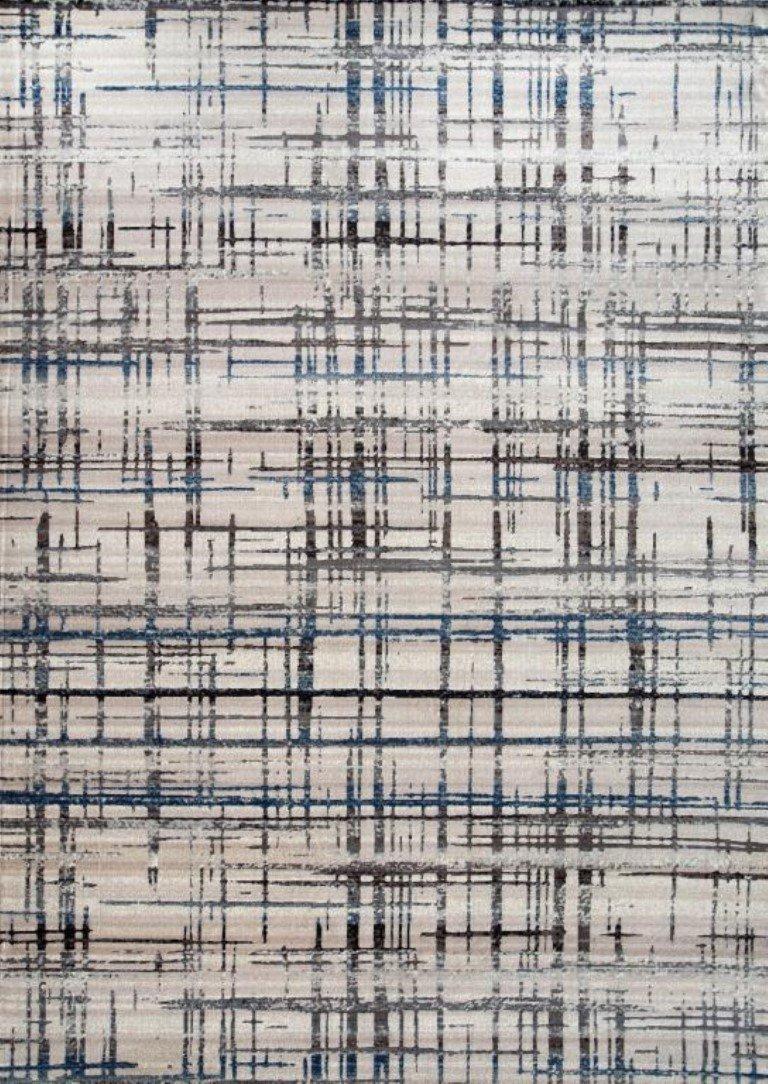sualsa Alfombra Moderna diseño a base cuadros y rayas. 8021 Precio ultrabajo