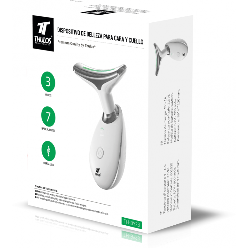 thulos Dispositivo de belleza para cara cuello. THULOS TH-BY23 Ahorra y exporta
