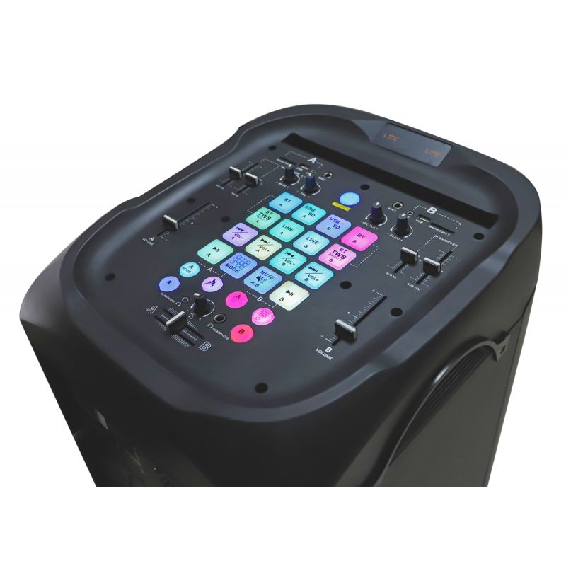 thulos Altavoz torre TWS karaoke 500w incluye mando a distancia y 2 Micrófonos inalámbricos. GO-ROCK GR-717 Venta caliente