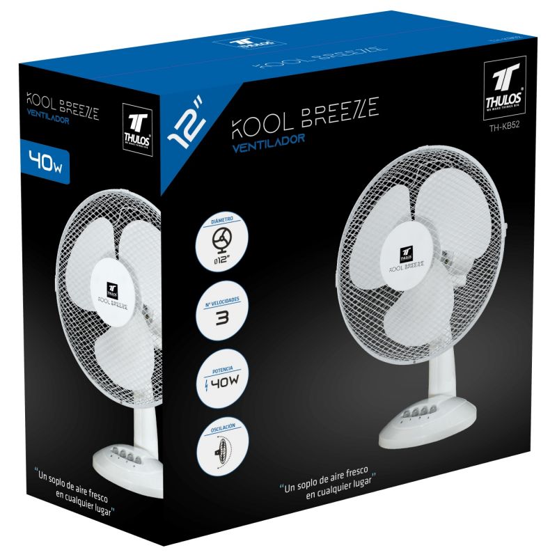 thulos Ventilador de sobremesa ø16” 50W de potencia cabezal oscilante. THULOS TH-KB53 Rebajas top