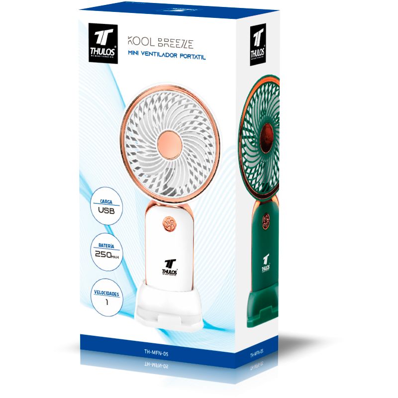thulos Mini ventilador portátil. THULOS KOOL BREEZE TH-MFN-05 COMPRAR AHORA