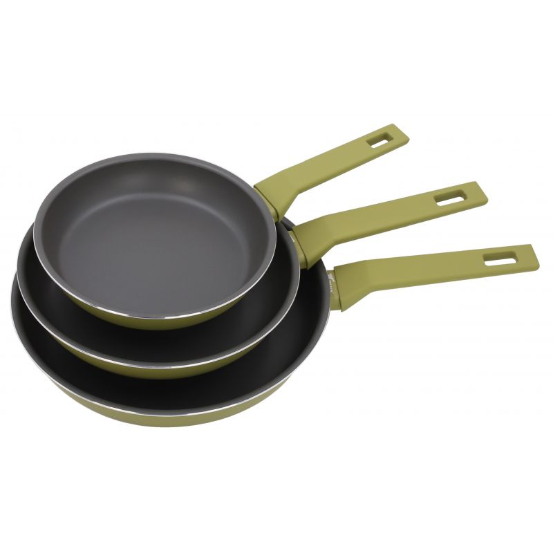 thulos Juego de 3 sartenes de aluminio tamaños: Ø20 Ø24 Ø28 cm. THULOS TH-FPS345 PEAR Oferta exclusiva