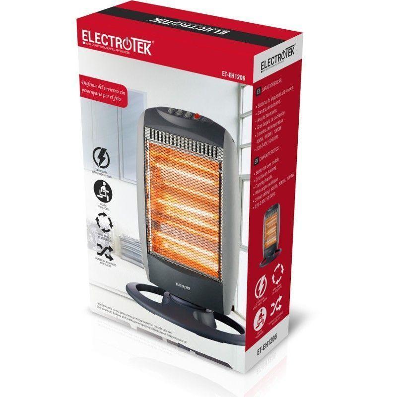 thulos Estufa Halógena 3 ajustes de temperatura y oscilación. ELECTROTEK ET-EH1206 ÚLTIMAS EDICIONES