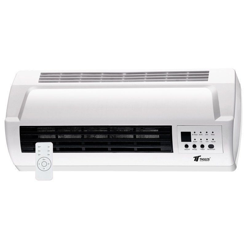 thulos Calefactor eléctrico mural 2 ajustes de calor 1000-2000W. THULOS TH-FHW110