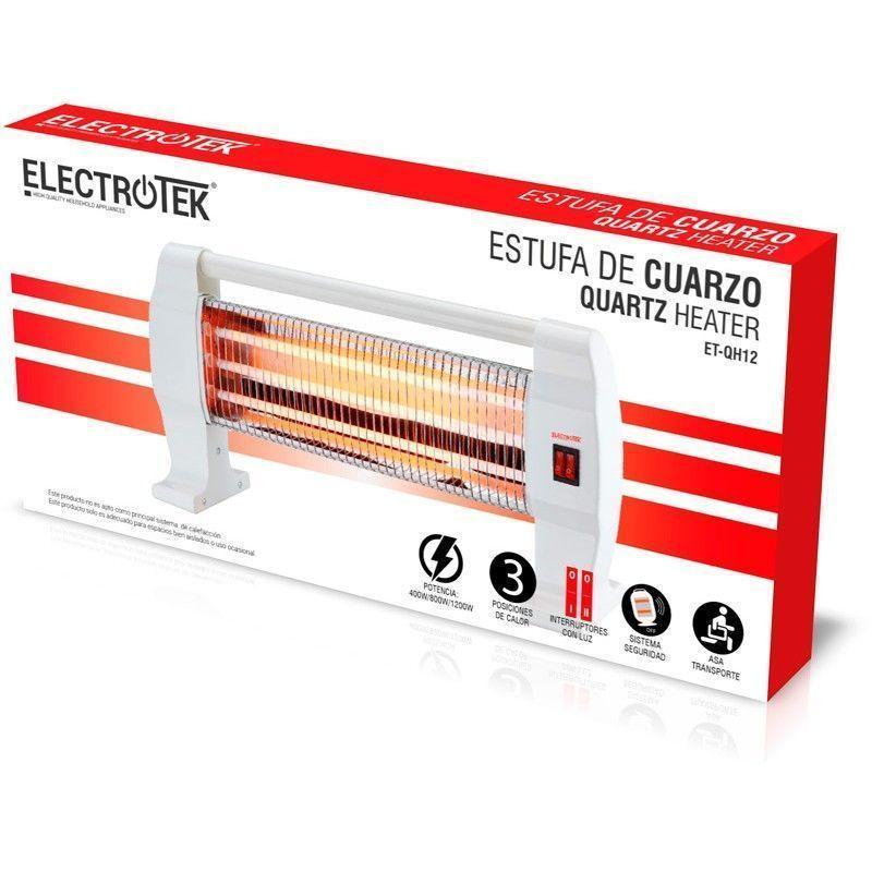 thulos Estufa de cuarzo 3 ajustes de temperatura. ELECTROTEK ET-QH12 En oferta