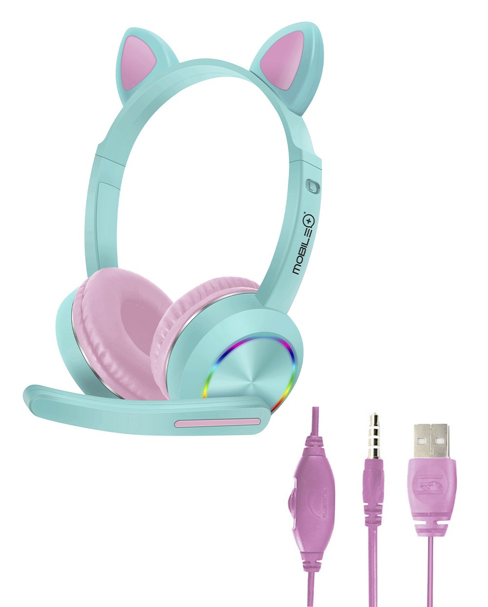 thulos Auriculares Gaming Cat Ears con Micrófono y Ajuste de volumen. MOBILE+ MB-HP31 Grandes ahorros