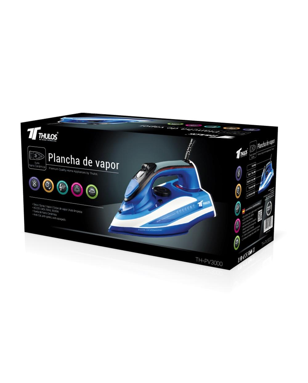 thulos Plancha vapor suela Nano Cerámica 3000W. TH-PV3000 Rebajas de fin de temporada