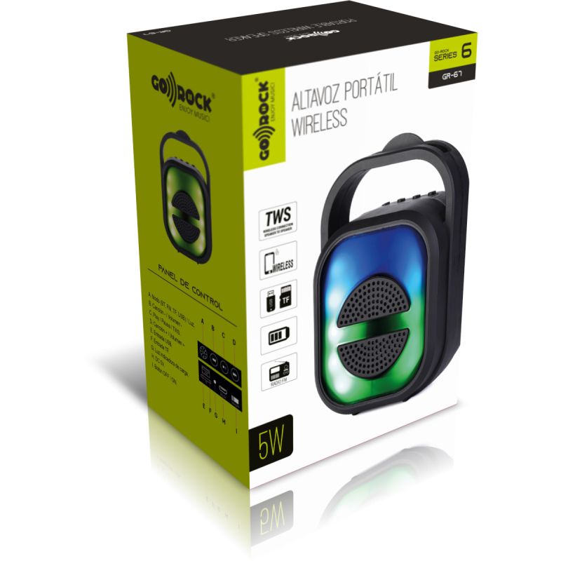 thulos Altavoz portátil Wireless luces LED potencia: 5W. GO-ROCK GR-67 Devoluciones gratuitas