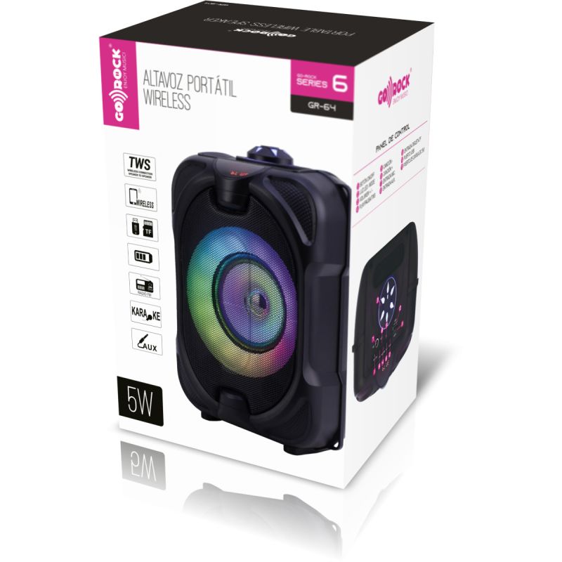 thulos Altavoz portátil TWS Wireless luces LED potencia: 5W. GO-ROCK GR-64 En línea