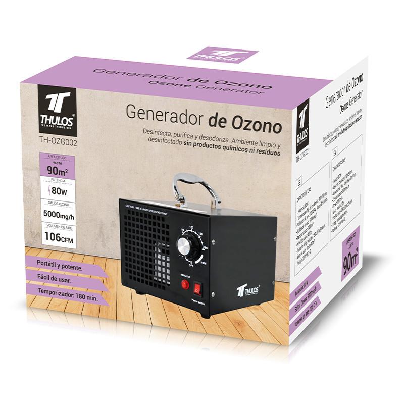 thulos Generador de Ozono Potencia 80W Área de trabajo: 90m2. THULOS TH-OZG002 Los más vendidos