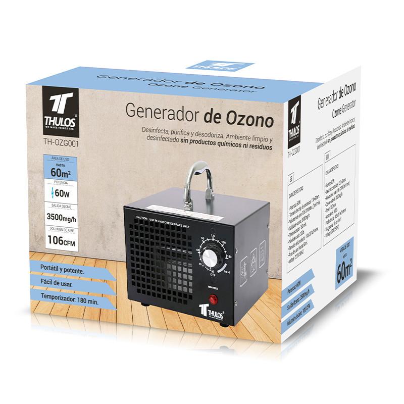 thulos Generador de Ozono potencia 60W Área de uso: 60m2. THULOS TH-OZG001 Ventas relámpago