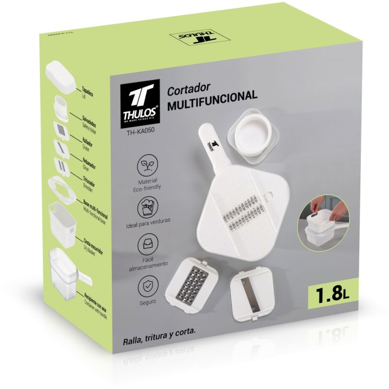 thulos Cortador Multifuncional: Ralla tritura y corta con facilidad. THULOS TH-KA050 Rebajas online