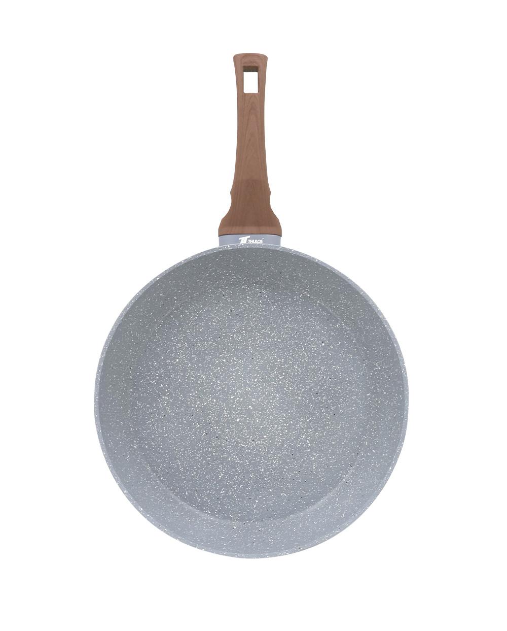 thulos Sartén Revestimiento Antiadherente Efecto Piedra Ø20 Ø22 Ø24 Ø 26 Ø28 Ø30 cm.THULOS TH-FRP MARBLE II SERIE Últimos 2 días
